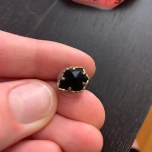 Kendra Scott studs- black and gold